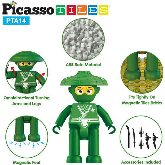 4 Piece Ninja Character Figure Set - STEM Toys - 2