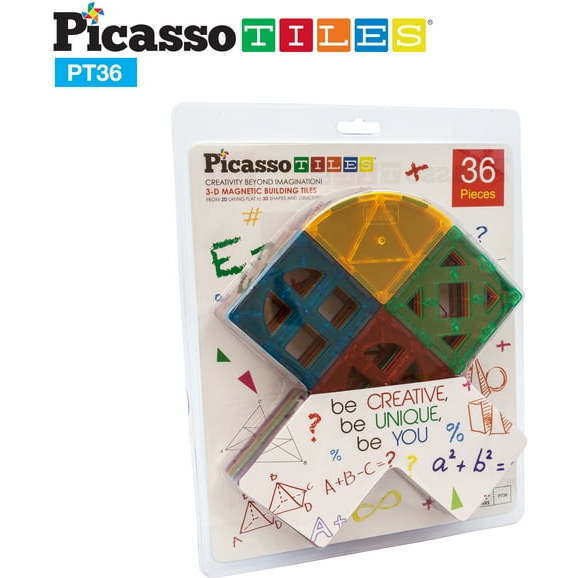 36 Pc Magnetic Building Block Quarter Round and Window Set - STEM Toys - 3