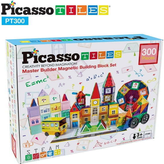 300 Piece Master Builder Magnetic Building Block Set - STEM Toys - 2