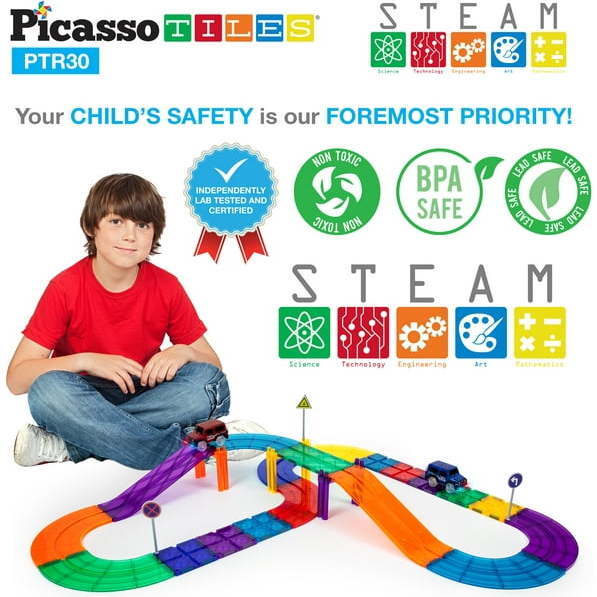30 Piece Race Track Building Blocks - STEM Toys - 2