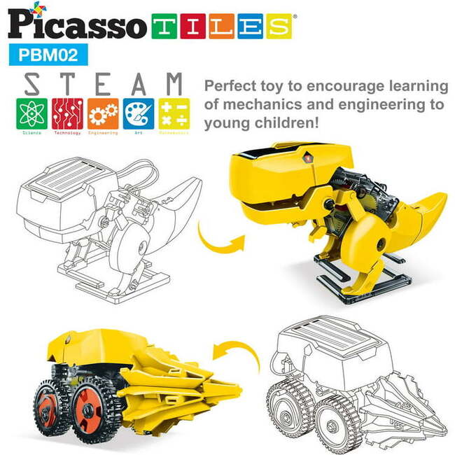 3-in-1 STEM Kids Solar Powered Dinosaur Robot Science Kit - STEM Toys - 3