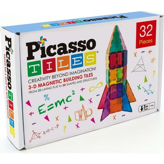 32 Piece Magnetic Rocket Tileset - STEM Toys - 3