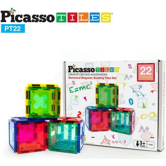 22 Piece Magnetic Tiles Numerical Set - STEM Toys - 3