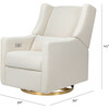 Kiwi Electronic Recliner & Swivel Glider with USB Port, Ivory Boucle/Gold - Nursery Chairs - 5 - thumbnail