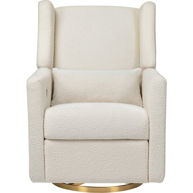 Kiwi Electronic Recliner & Swivel Glider with USB Port, Ivory Boucle/Gold - Nursery Chairs - 6