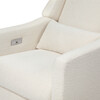 Kiwi Electronic Recliner & Swivel Glider with USB Port, Ivory Boucle/Gold - Nursery Chairs - 9