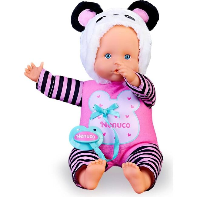 Dress Up Baby Doll with Panda Outfit, 12" Doll