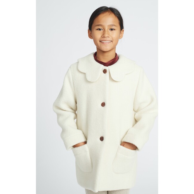 Wool Coat, Gardenia - Coats - 3