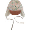 Winter Hat, Colorful Funky Dots on White with tie - Hats - 2