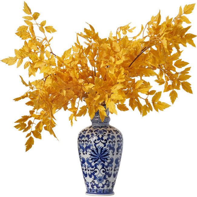 Golden Yellow Branches in Chinoiserie Large Floral Centerpiece