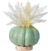 Pampas Grass Pumpkin Centerpiece, Green - Planters - 1 - thumbnail