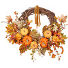 Fall Festival Front Door Mantle Wreath - Wreaths - 1 - thumbnail
