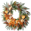 Mixed Autumn Pumpkin Asymmetric Fall Wreath - Wreaths - 1 - thumbnail