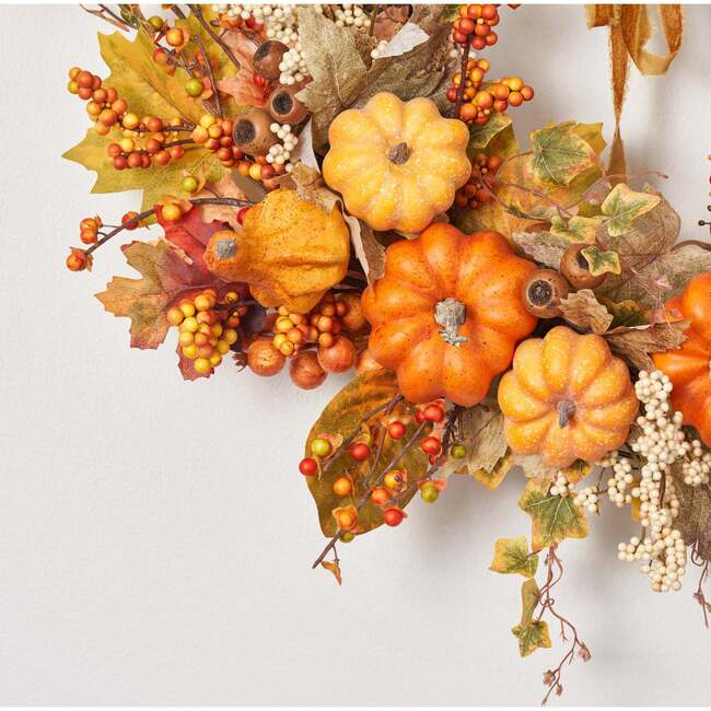 Fall Festival Front Door Mantle Wreath - Wreaths - 2
