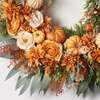 Mixed Autumn Pumpkin Asymmetric Fall Wreath - Wreaths - 2