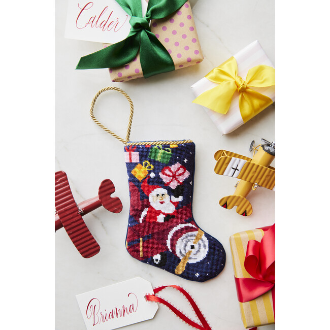Mini High Flying Santa Stocking - Stockings - 2