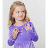 Girls Velour Steph Dress, Lavender - Dresses - 2