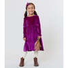 Girls Velour Steph Dress, Berry - Dresses - 2