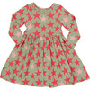 Girls Organic Steph Dress, Green Star - Dresses - 1 - thumbnail