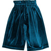 Girls Velour Theodore Pant, Midnight Blue - Pants - 1 - thumbnail