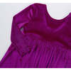 Girls Velour Steph Dress, Berry - Dresses - 3