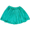 Girls Velour Gianna Skirt, Teal - Skirts - 1 - thumbnail