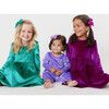 Girls Velour Steph Dress, Berry - Dresses - 4
