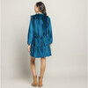 Womens Velour Kalani Dress, Midnight Blue - Dresses - 3