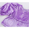 Girls Velour Rowan Top, Lavender - Shirts - 4