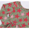Girls Organic Steph Dress, Green Star - Dresses - 3