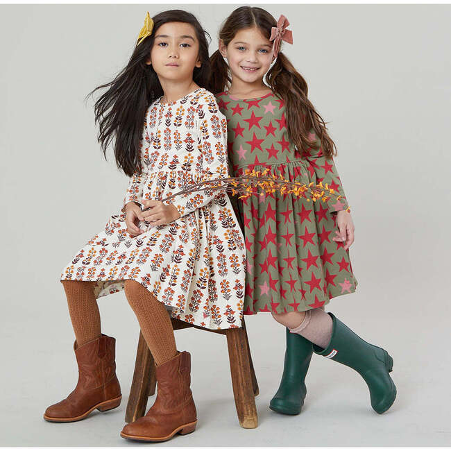 Girls Organic Steph Dress, Fall Field Floral