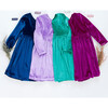 Girls Velour Steph Dress, Berry - Dresses - 6