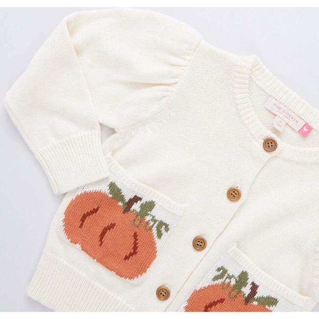 Girls Pocket Sweater, Pumpkin - Sweaters - 4