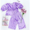 Girls Velour Rowan Top, Lavender - Shirts - 6
