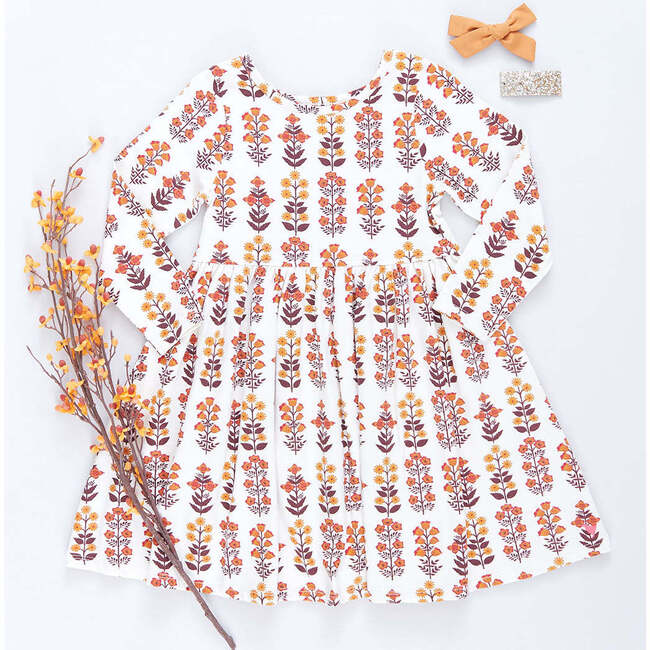 Girls Organic Steph Dress, Fall Field Floral - Dresses - 4