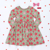 Girls Organic Steph Dress, Green Star - Dresses - 5