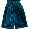 Girls Velour Theodore Pant, Midnight Blue - Pants - 6
