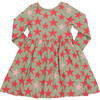 Girls Organic Steph Dress, Green Star - Dresses - 6