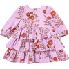 Girls Fleur Dress, Lavender Poppy - Dresses - 1 - thumbnail