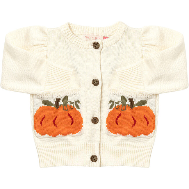Baby Girls Pocket Sweater, Pumpkin