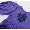 Girls Brooke Dress, Royal Purple Embroidery - Dresses - 3