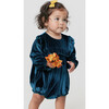 Baby Girls Velour Quinn Bubble, Midnight Blue - Onesies - 2