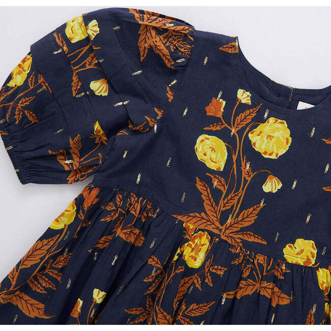 Girls Brooke Dress, Navy Poppy - Dresses - 3