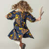 Girls Brooke Dress, Navy Poppy - Dresses - 4