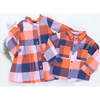 Boys Jack Shirt, Navy Orange Check - Shirts - 3