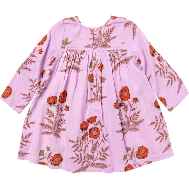 Girls Courtney Dress, Lavender Poppy - Dresses - 6