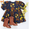 Girls Brooke Dress, Navy Poppy - Dresses - 5