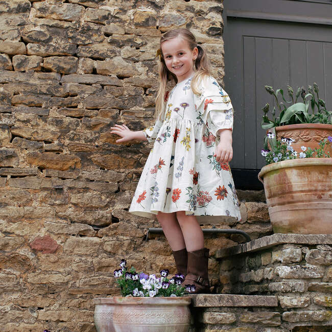 Girls Brooke Dress, Notebook Botanical - Dresses - 5