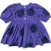 Girls Brooke Dress, Royal Purple Embroidery - Dresses - 6