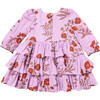 Girls Fleur Dress, Lavender Poppy - Dresses - 6